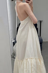 marc le bihan non-standard silk dress 25710-E21 OFF WHITE